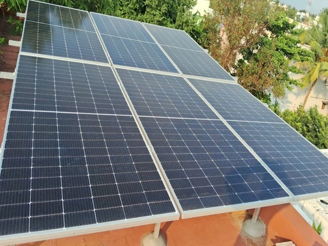 3kw domestic solar rooftop power plant installed in salem