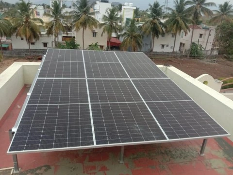 3kw solar rooftop system installation on a house